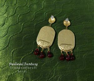 Handmade Medieval Style Clay earrings