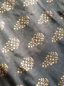 Black and Red Saree With Golden Print