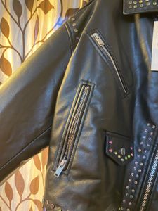 Zara limited edition studded leather jacket