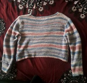 Striped Cropped Sweater