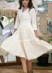 White Embroidered Dress
