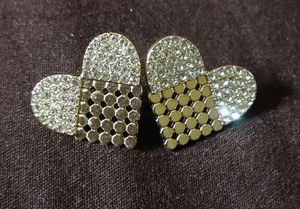JOKER AND WITCH gold Heart Shaped Stone Earrings
