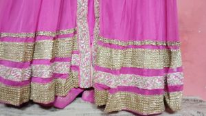Pink Anarkali Suit Chudidar And Dupatta