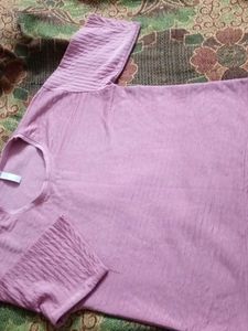 magenta Textured Top