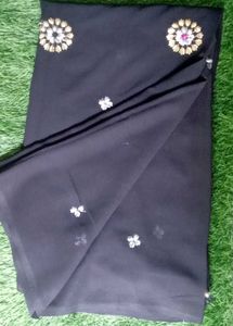 Super Look Black Saree