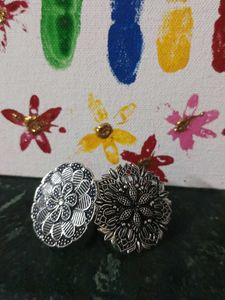 Floral Silver Rings