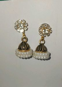 Pearl Jhumka Earrings