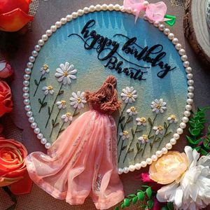 8 Inch Birthday Hand Embroidery