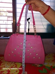 Leather Bag Pink Color
