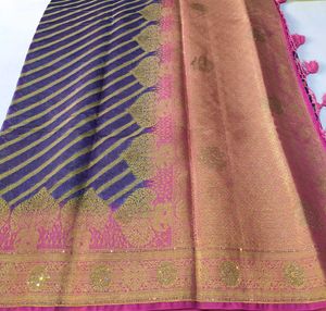 Elegant Striped Saree Sale New