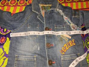 sale🎊🎆🎄🎉Denim Jacket with Fun Patches