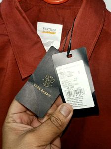 NEW RARE RABBIT LINUX Rust Regular Fit Shirt