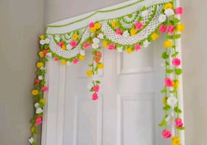Floral Crochet Door Topper