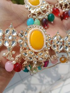 Multi Colour Kundan Choker Set