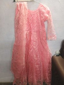 Elegant Pink Embellished Dress