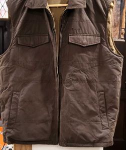 Richlook Men Brown Sleeveless Reversible Jacket