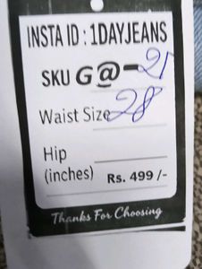 🥰G@21 Size-28 (Sale) Latest Ladies high waist Jea