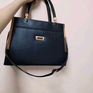 Solid Black Handbag