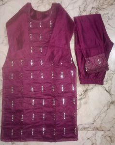 Purple Colour Kurta Set 😊