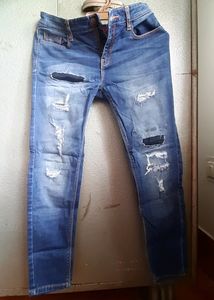 Dark Blue Ripped Jeans