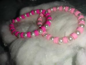 Pink Pearl Beaded Bracelets for friendship day