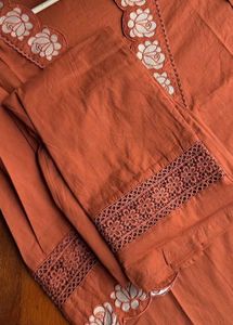 Cutwork applique suit set