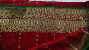Elegant Red &amp; Gold Saree