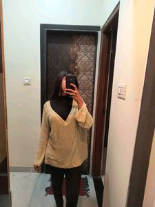 Stylish Belly Slevesss V Neck Top