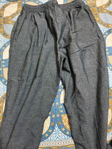 Grey Linen Capri In 34 Waist For Women