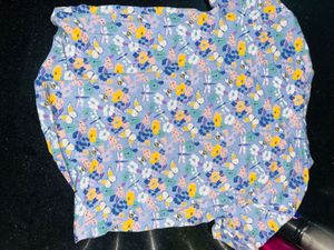 Floral Knot-Front Tee