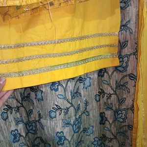 Beautiful Yellow Top With. Chanderi Lining