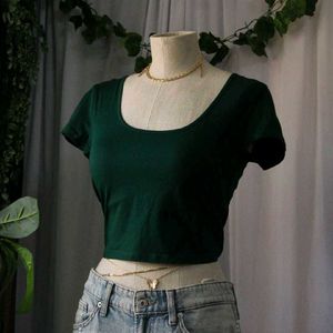 H&M Green Fitted Tee