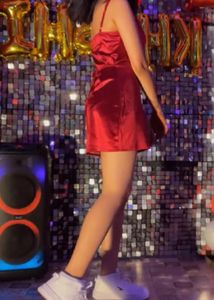 Red Satin Dress