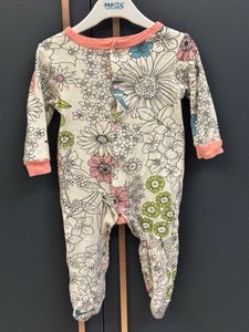 Cute Floral Baby Onesie