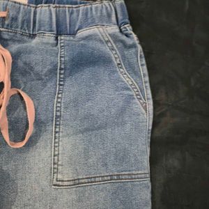 Denim Cargo Pants