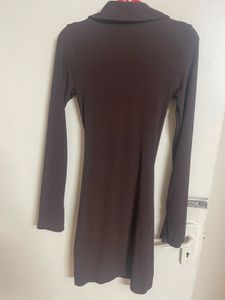 Brown Wrap Dress