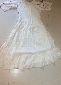 Cute Heart Embroidered Maxi Dress