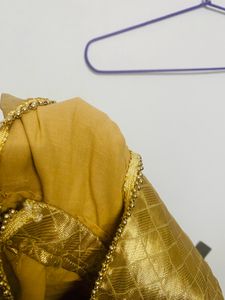 Premium Costly Golden Silk Stitched Blouse