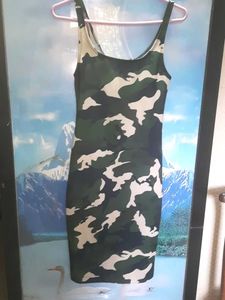 Military Design Bodycon Dress