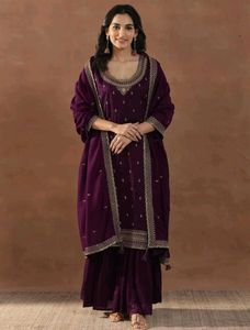 Elegant Purple Kurta Set