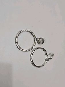 Sparkling Circle Earrings