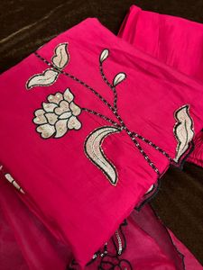 Fuschia  Pink party wear Kurta Set