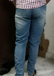 High-Waisted Denim Jeans