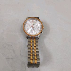 Titan Silver &amp; Gold Watch