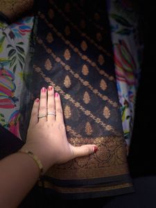 beautiful banarsi hand woven chanderi saree