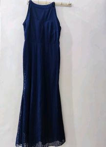 Nave Blue Lace Maxi Dress