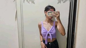 Cute Purple Tie-Front Top
