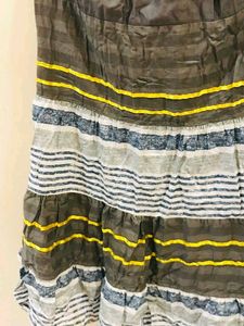 Striped Tiered Skirt