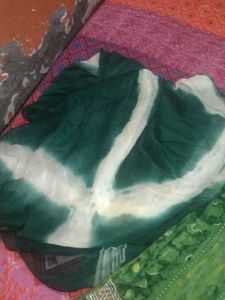 Green Ethnic Gown with pant and dupatta