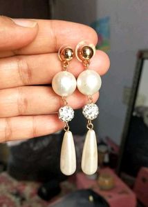 Pearl Bead Droplet Earrings